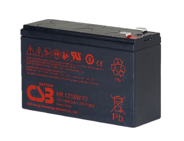 HR1218W F2，12V18W/Cel/1.67V/15Min，CSB BATTERY，